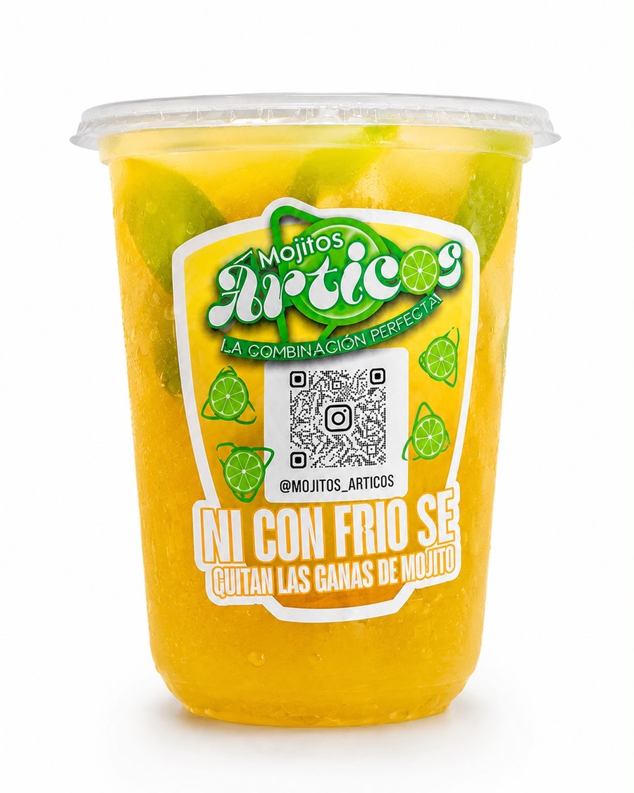Mojito Árticos sabor Mango, bien helado por litro