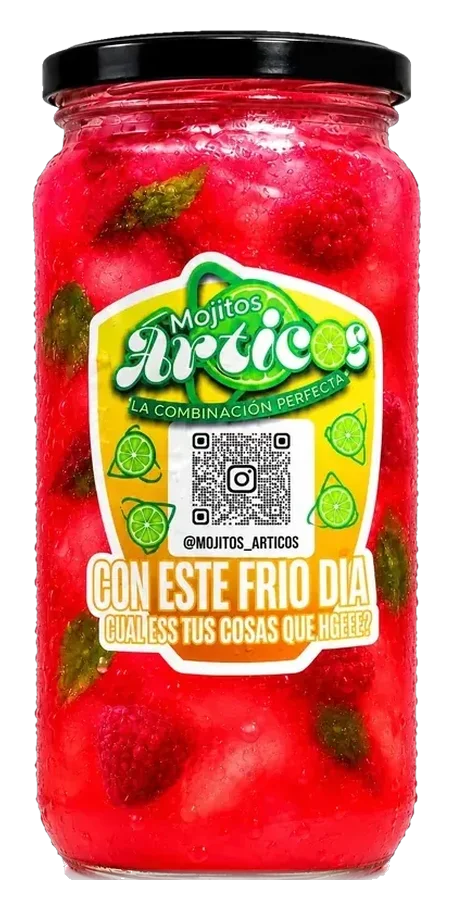 Mojito Árticos Frambuesa en frasco