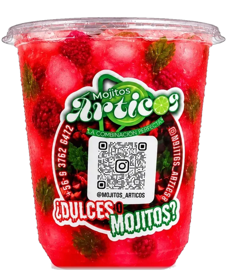 Mojito Árticos Frambuesa en vaso